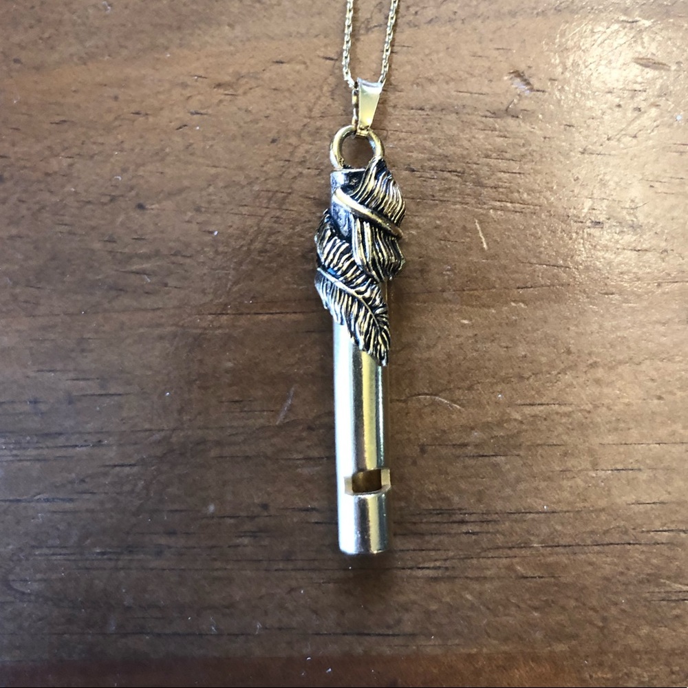 ALEX AND ANI Feather Whistle Expandable Necklace